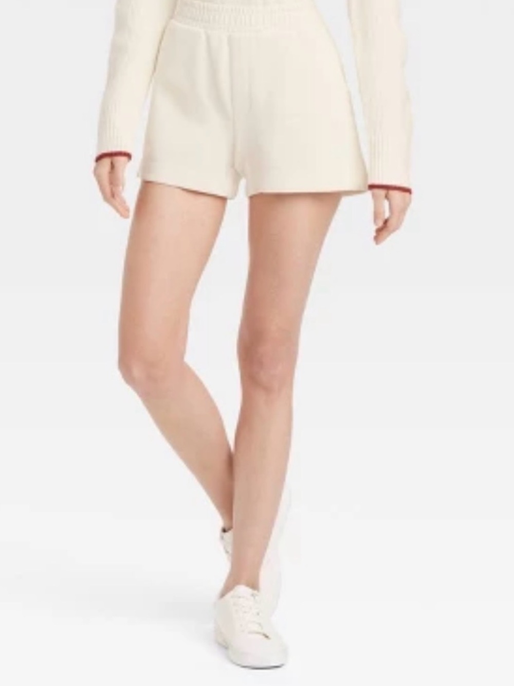 NWT a new day Cream Knit Pull-On Athletic Shorts